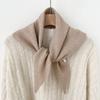 Women's Winter Wool Scarf Warm Triangle Knit Solid Color Shawl Wrap Pashmina Bandana Headscarf for Ladies