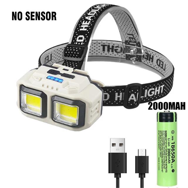 Powerful LED Headlamp 4 Lighting Modes USB Rechargeable Head Flashlight Outdoor Super Bright Camping Fishing Emergency Headlight