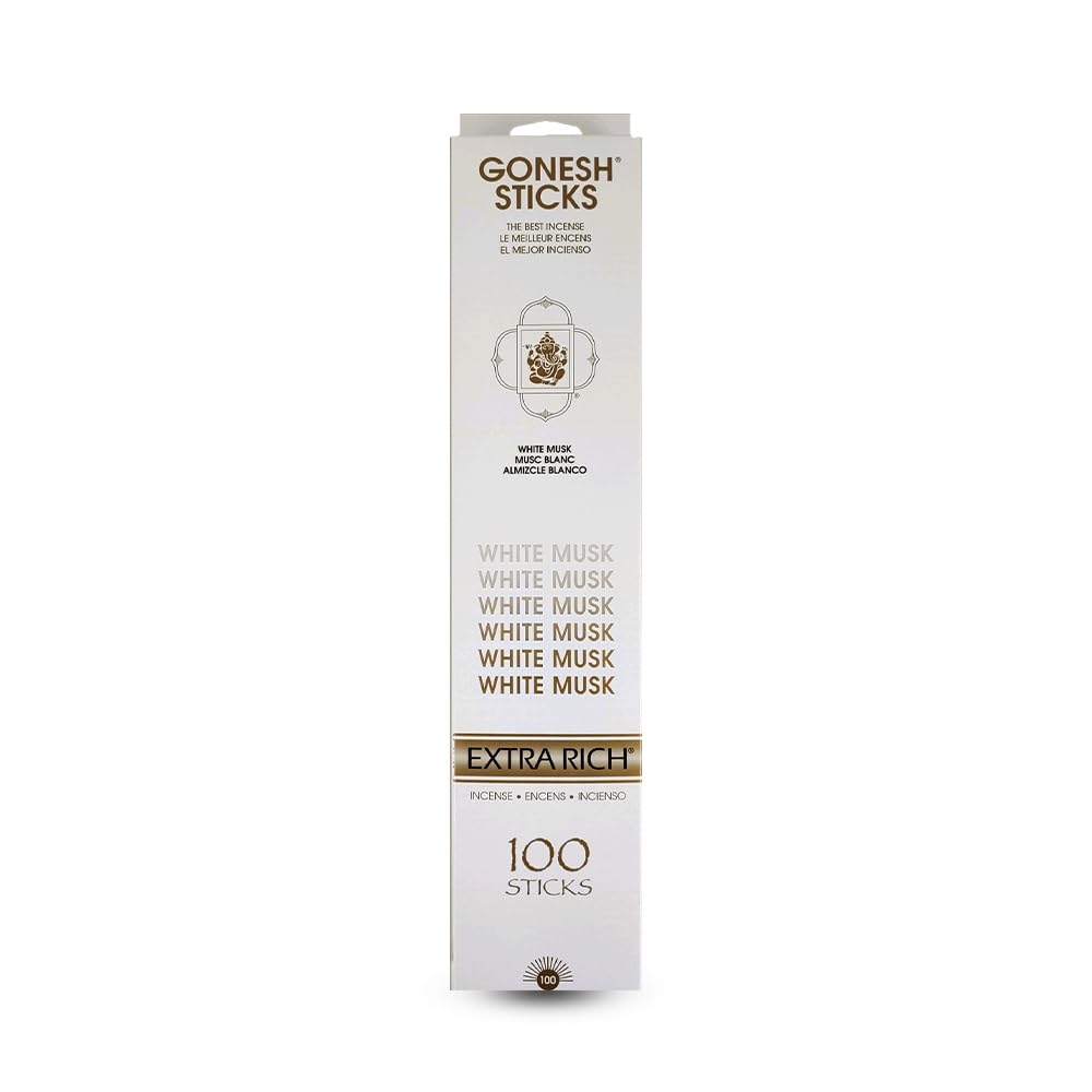 

Daiko GONESH Incense Sticks White Musk 100 Sticks (Soap Scent)