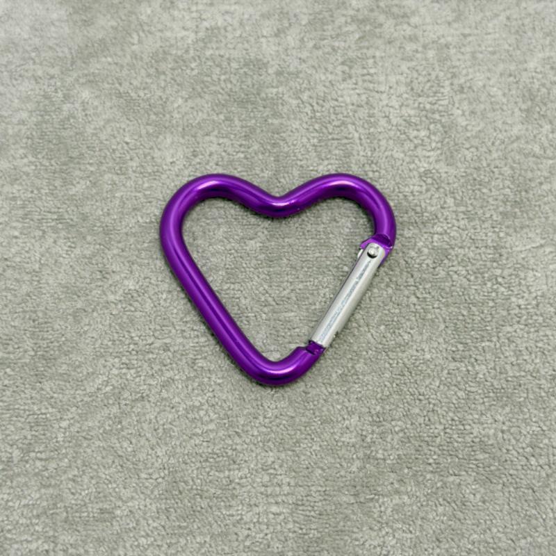 Heart-Shaped Aluminum Carabiner Hook for Backpack and Water Bottle - 44x40MM
