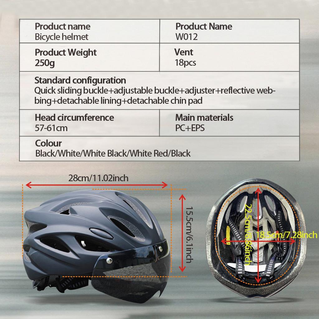 Pjt Ultra-Light Magnetic Goggles Bicycle Helmet Lightweight Pc Shell & Eps Foam Construction Cycling Helmet Mtb Bike Helmet