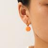 Hoop earrings, niche fruit drop earrings, pineapple orange, titanium steel ear jewelry, versatile and unique earrings