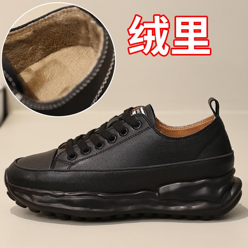 

Детские новые женские туфли из коровьей кожи, маленькие белые туфли, спортивные и повседневные, универсальные, модные, на четыре сезона, одинарные туфли, корейская версия, кеды 40