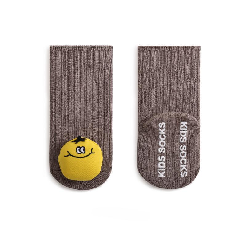 Autumn Baby Cute Cartoon Mid Tube Anti Slip Glue for Toddler Socks