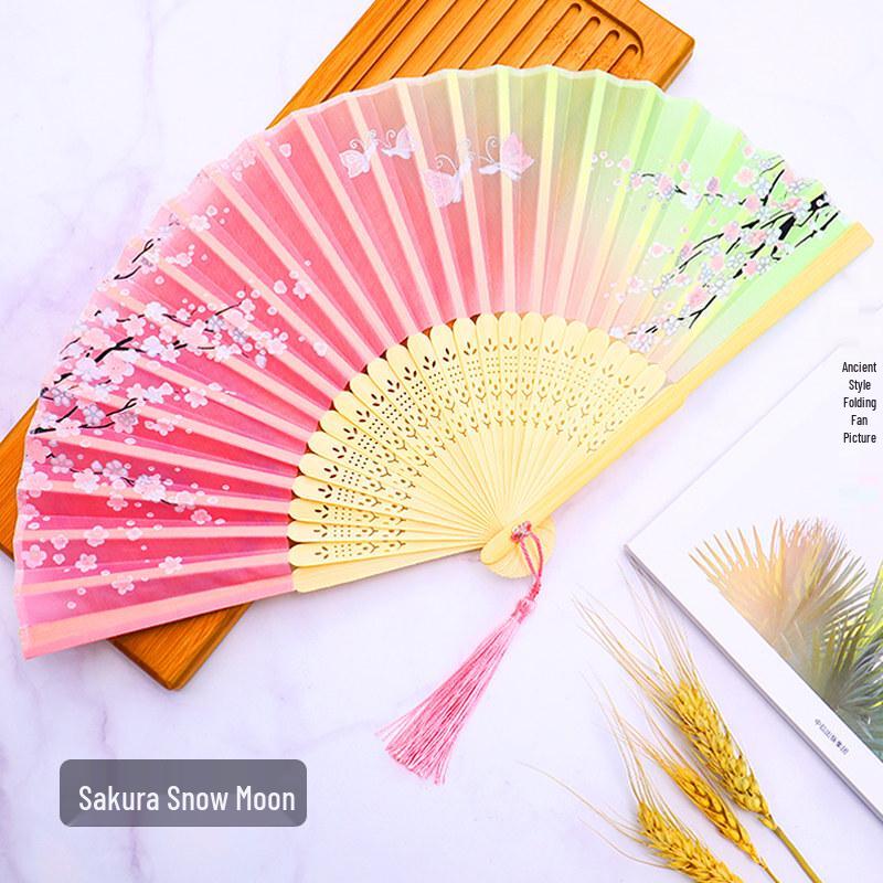 Складной веер LIEI в древнекитайском стиле