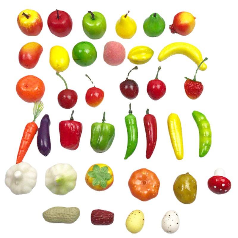 10/20pcs Mini Simulation Fruits & Vegetables Foam DIY Decoration for Party FestivalsHousehold Decoration Miniature Ornament TMZ