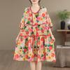 DIMANAF New 2026 Women Plus Size Summer Long Dress Sundress Loose Oversize Print Maxi Lady Floral Cotton Beach Dress