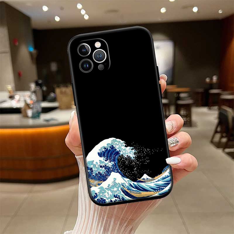 UP32 Great Wave off Kanagawa New High-End Shell Phone Case for iPhone SE X XS XR 16E 17 11 Pro Max 8 7 6 6s Plus Air
