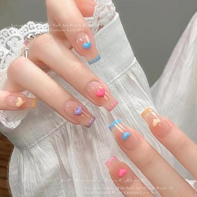12 Grid Mixed Colorful Mini Heart Nail Jewelry Nail Charms Nail Accessories Nail Art Nail Decoration Diy Nails Parts