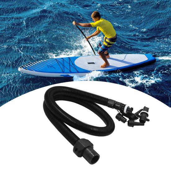 1 Set Paddle Board Pump Adapter with 6 Air Nozzles Easy Connection Wide Compatible Electric Pump Accessories Air Hose Kit