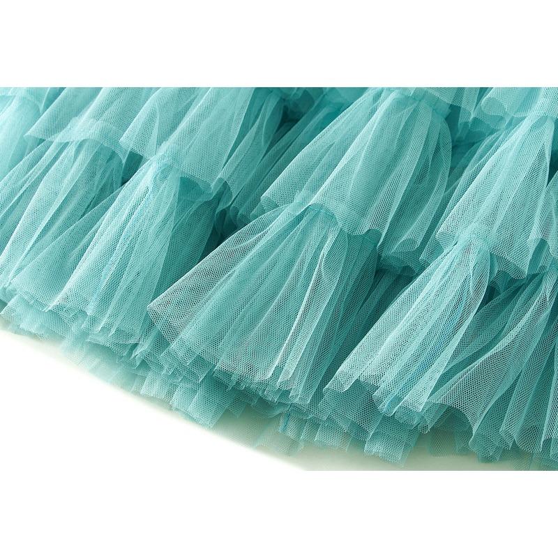 Falda halter de malla para mujer, falda larga plisada de sari de hadas, primavera y otoño