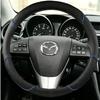 Černý PU Umělá Kůže Ručně Šitý Potah na Volant Auta Pro Staré Mazda 3 Mazda 5 Mazda 6 2003-2015