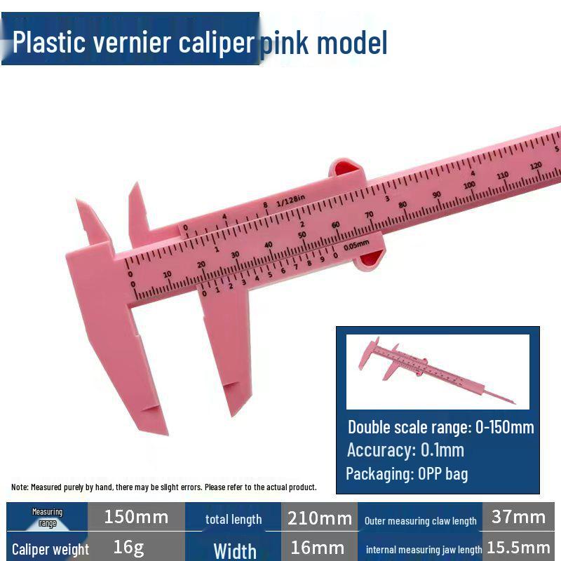 150mm Double Scale Plastic Vernier Caliper for Jewelry, Antiques, Students, and Mini Measurements