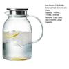 Glass Pitcher with Stainless Steel Lid Heat Resistant Cold Kettle Large Capacity Water Carafe for Hot And Cold Drinks BPA-Free Iced Tea