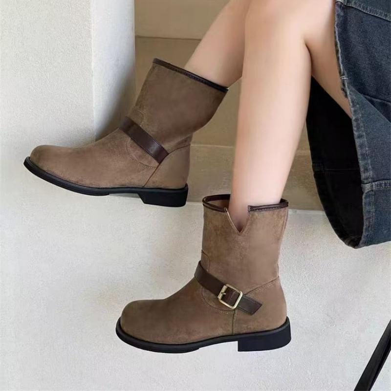 Fashion Women Boots Winter New Casual Flats Ankle Boots Women Brand Designer Fashion Walking Punk Goth Shoes for Women Botas De Mujer