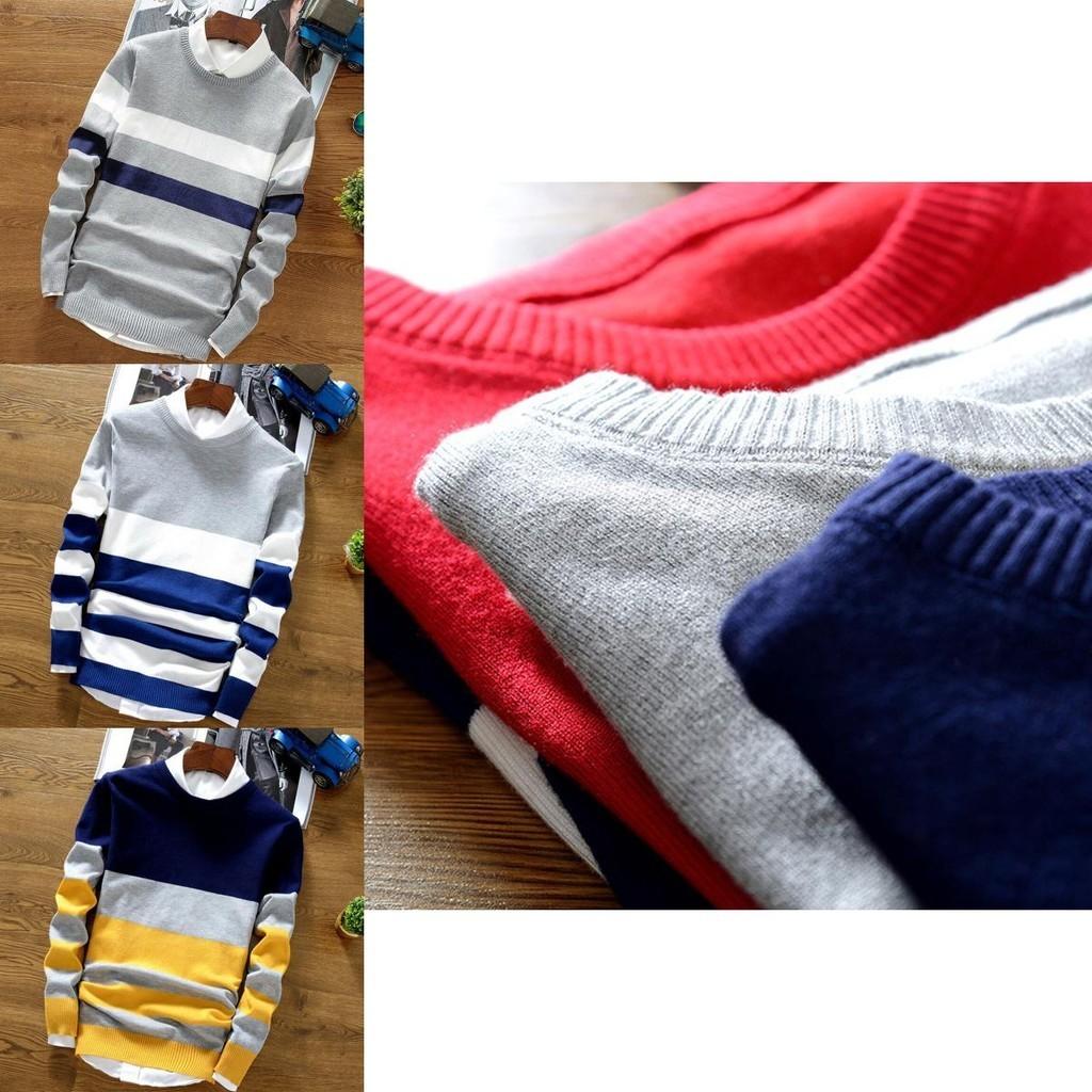 Stylish Men's Casual Long Sleeve Loose Knitwear Pullover Tops For Every Season