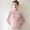 Women's Cross-border Striped Cashmere Knit Slim-fit Sweater, Half-high Neck