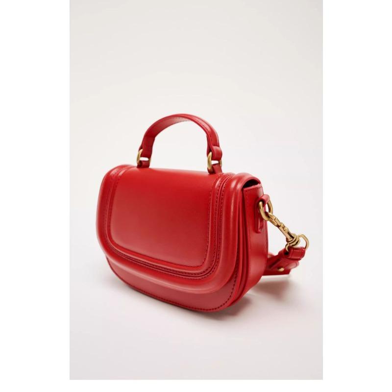 Women's New Saddle Bag China Red Ladies Mini Flip Shoulder Handheld Messenger Bag Women's Trend