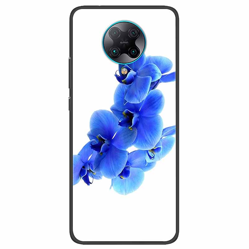 

For Xiaomi Poco F2 Pro 2020 Phone Case Flowers Black Silicone Back Covers Soft TPU Case For Redmi K30 Pro 5G Cases K30Pro Coque Redmi K30 Pro 5G