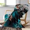 Spooky Halloween Arts Throw Blanket – Ghost, Skull & Horrible Mask Print for Couch, Bed, Car, Home, Camping, All-Season