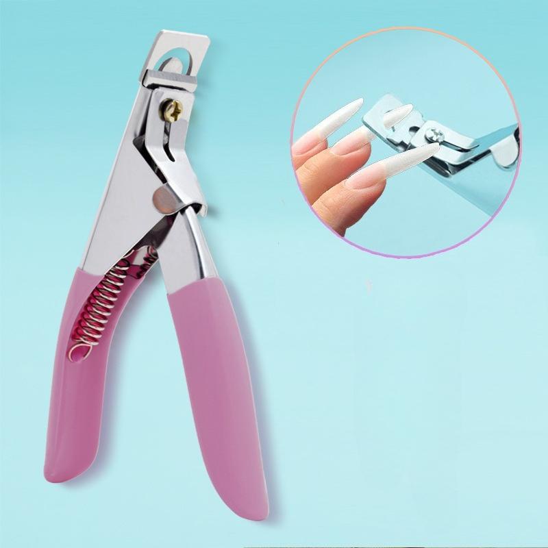 1 pièce Ciseaux pour Faux Ongles Ciseaux à Ligne Unique Ongles en Cristal Acier Inoxydable Ciseaux à Ongles Ciseaux à Ongles en Forme de U Ciseaux pour Ongles Français DIY
