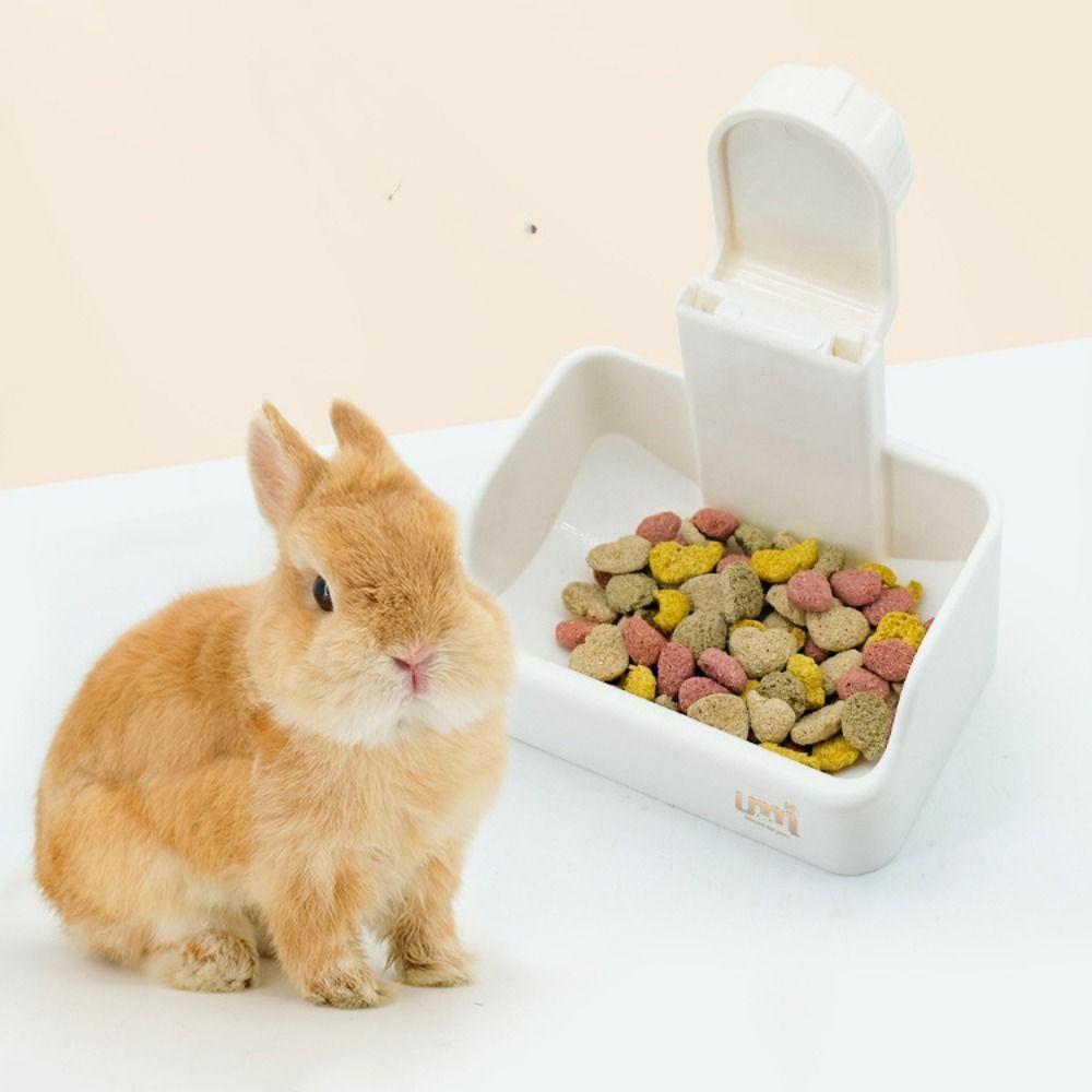 Bite Resistant Rabbit Drinking Bowl Sliding Rail Movement Guinea Pigs Feeding Bowl  Cage Mount