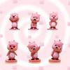 Cute Pink Beaver Figure 2nd Generation Blind Box Pvc Toy Car Desk Decor Gift For Girls