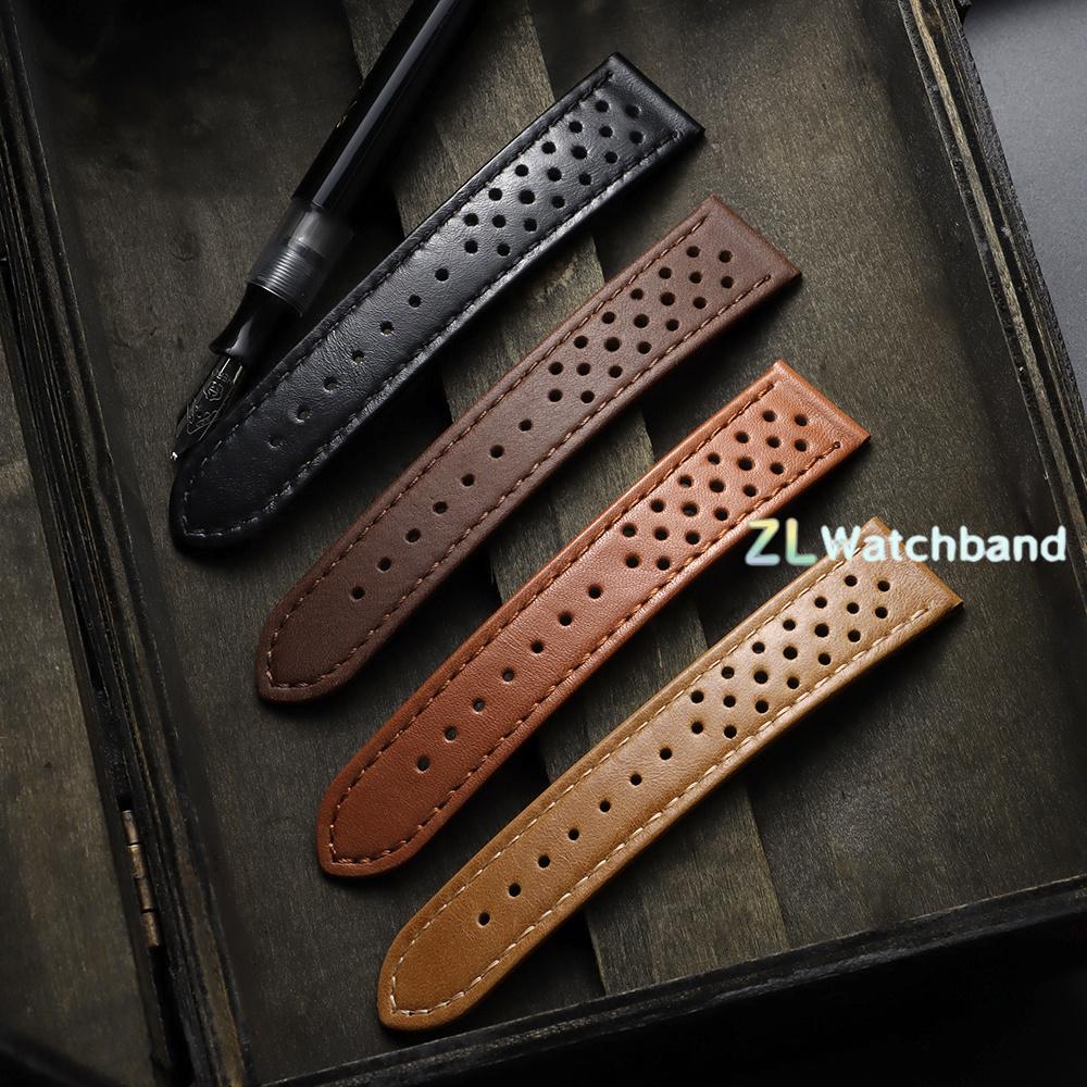 18mm 20mm 22mm Strap Breathable Cowhide Watch Strap Matte&Oil Wax Band Butterfly Buckle Men Women Universal Bracelet Accessories