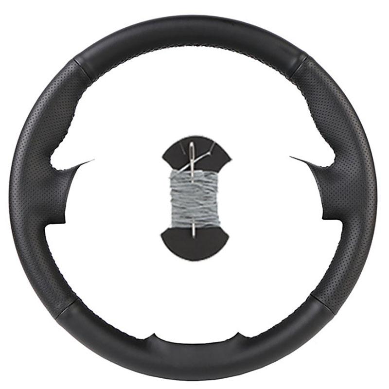 CIMF6 Custom Carbon Fiber Leather Car Steering Wheel Cover For Ford Focus 2 2005-2011 (3-Spoke) Anti-Slip Fix Worn OEM Wheel