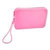 Large Capacity Silicone Cosmetic Organizer Solid Color Portable Makeup Pouch  for Outdoor