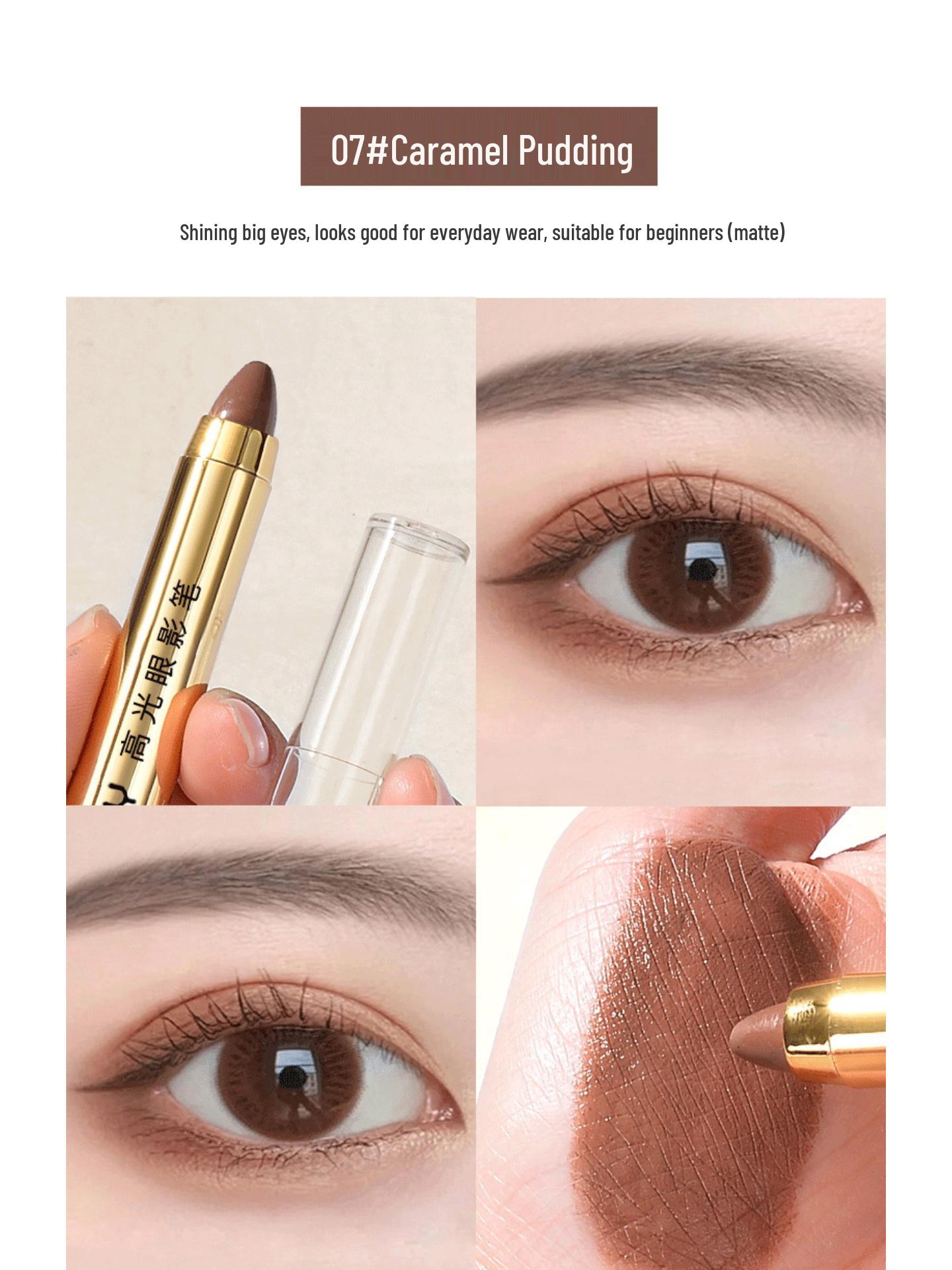 

MKING Двусторонний стик для теней и хайлайтера - Не размазывающийся карандаш для ленивого макияжа глаз.