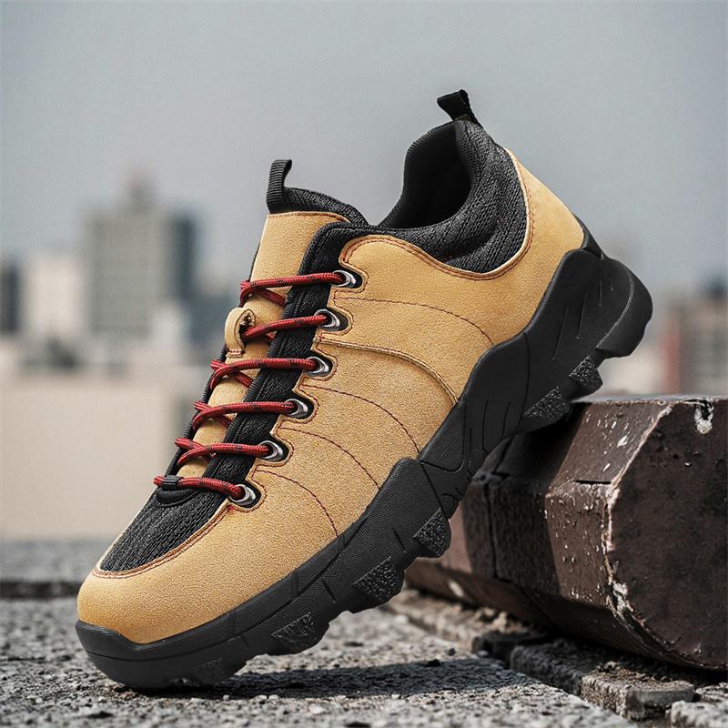 

Мужские кожаные ботинки ручной работы, уличные кроссовки, ботильоны для мужчин, повседневная обувь, обувь для инструментов 46 коричневый