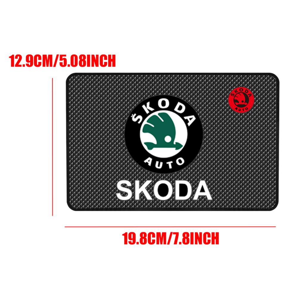 Car Anti-Slip Grip Pad Storage Mat Dashboard Phone Holder Accessory For Skoda Kodiaq Fabia Kamiq Karoq Octavia A5 A7 Rapid Scala xknp33