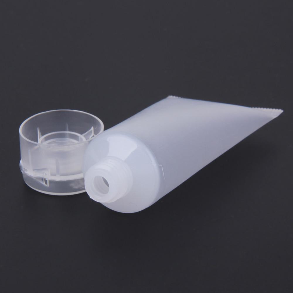 

10шт 40МЛ Заправна трубка тьмяна польська порожня косметична пляшка м яка трубка з кришкою travel squeeze make ups контейнер заправні пляшки screw bottles 10pcs