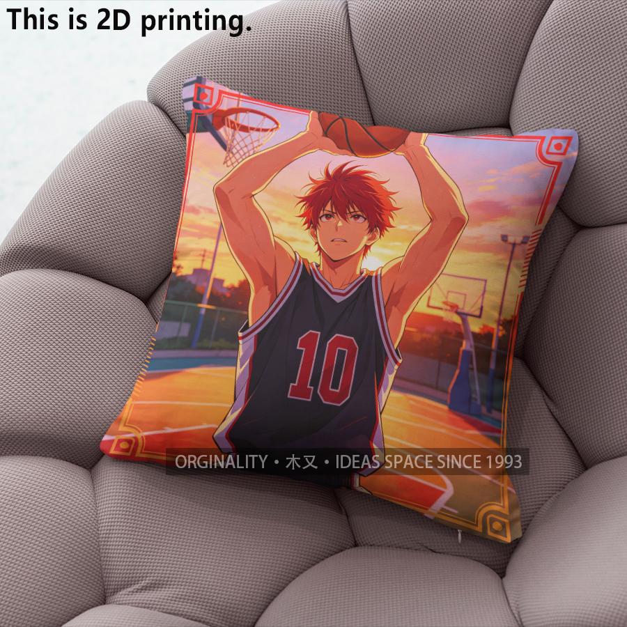 Anime Basketball Player Sunset Throw Pillow Covers Pattern Cushion Cover Suitable for Sofa Bedroom Car Pillow Cover