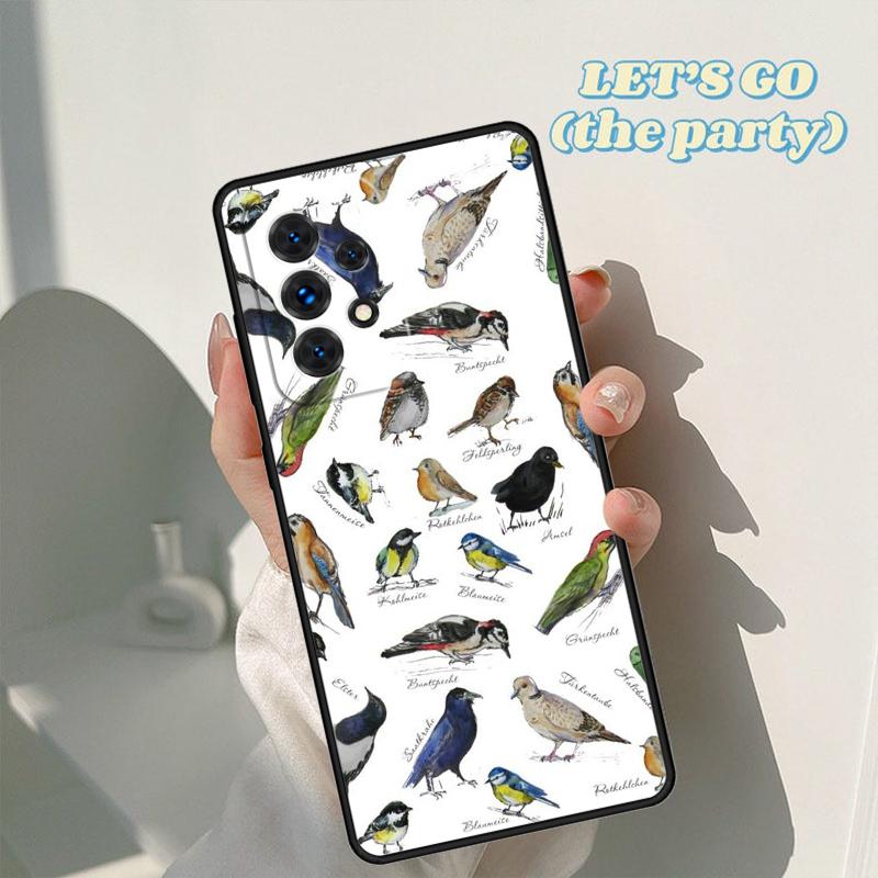 Garden Birds Phone Case For Samsung Galaxy A42 A31 A40 A51 A71 A32 A80 A91 A52 A72 A73 A20e A21S A50 A70 A11 A12 Cover