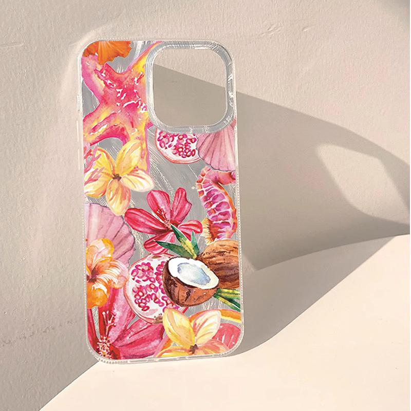 Tropical Fruits Flowers Marine Life Case For Samsung Galaxy S26 S25 Plus S24 FE A56 A55 A15 A53 A36 A16 S22 S23 S26 Ultra Cover