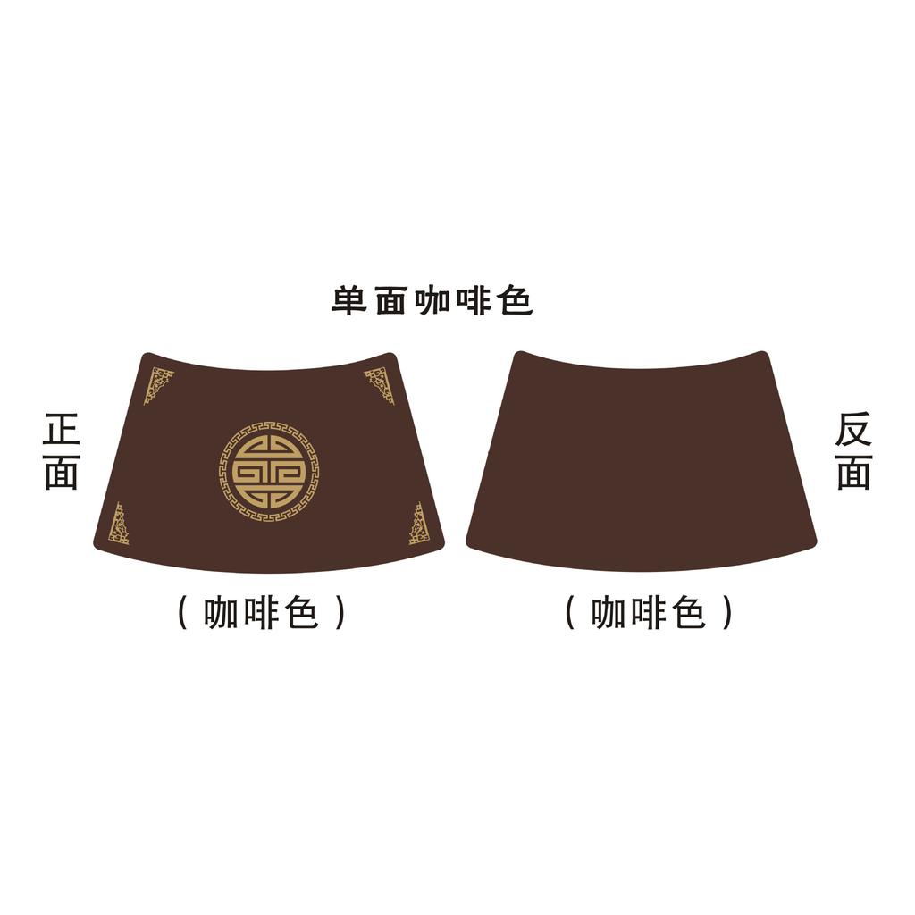 New Chinese style national style round table dining table mat tableware leather pvc oil-proof and waterproof household meal bowl placemat retro