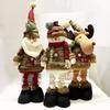 1pc/3pcs, Christmas Dolls Tree Decor New Year Ornament Reindeer Snowman Santa Claus Standing Doll Navidad Decoration Merry Chris