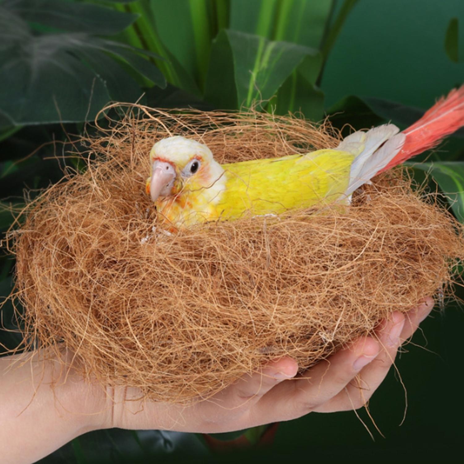 

50g/100/200g Coconut Fiber Nesting Material Nest / Fibre Aviary Birds Canaries Finches Nest Filled Grass Bird Cage Accessories 200g