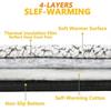 Washable Self Heating Pet Pad Soft Winter Thermal Blanket Pet Heating Pad  for Indoor Outdoor