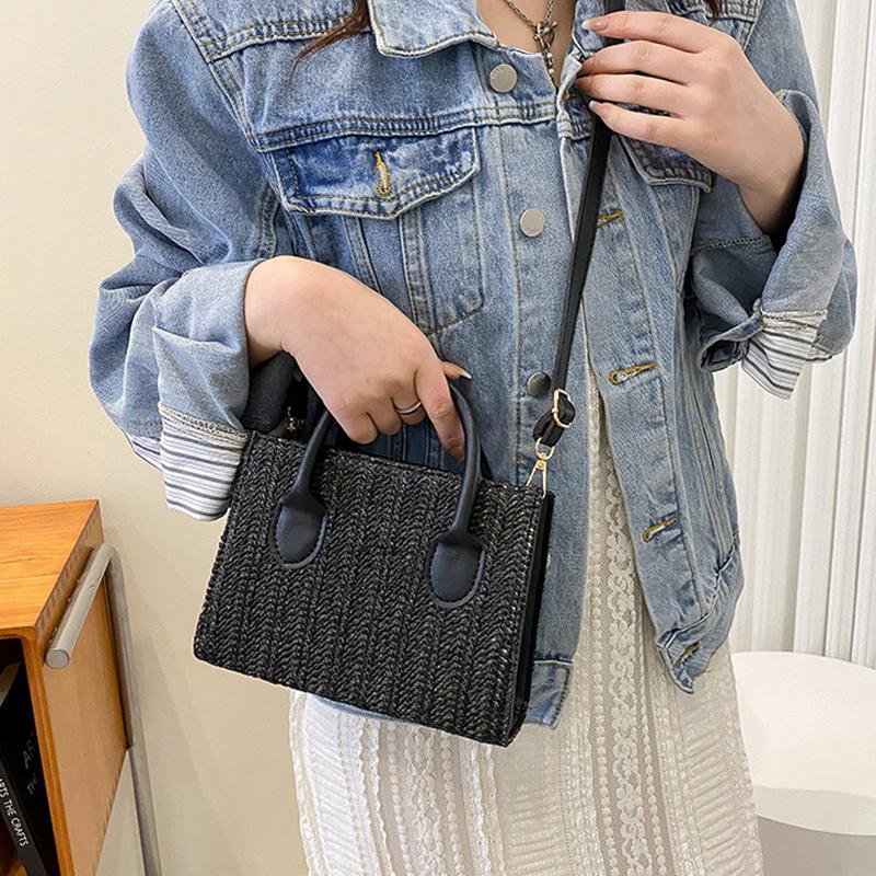 Summer Net Red Grass Woven Bag Crossbody Bag New Japanese Fashion Small Fresh Woven Shoulder Bag