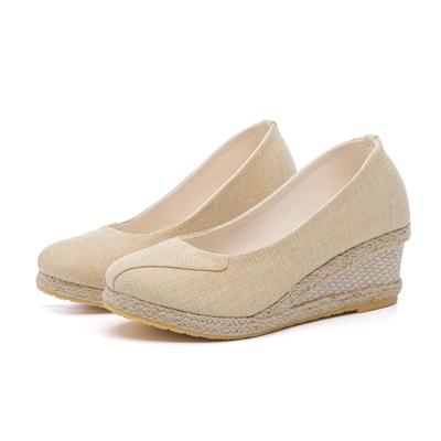 Fashion Loafers Wedges Espadrilles Woman Pumps Casual Slip-on Shoes Women Comfort Walk Elegant Heeled Shoes Zapatos De Damas Elegantes
