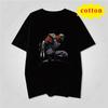 Light And Dark Twin Knights Anime Print Short Sleeve Tshirt  Golden Shield Warrior Dark Assassin Gaming Character Unisex Top