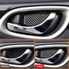 4PCS Carbon Fiber Car Inner Door Handle Bowl Panel Ring Cover Decoration Stickers For Nissan Sentra Sylphy 2016- Accessories