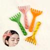 Resin Scalp Massage Comb Bamboo Section Style Acupressure Meridian Therapy Hair Care Portable Guasha Relaxation Tool