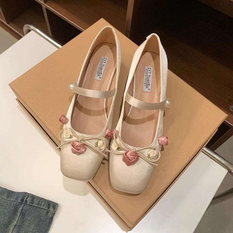 Mary-Jane-Schuhe für Damen, Pumps mit niedrigem Absatz, klobiger Blockabsatz, bequeme Abendschuhe, lässige Mary-Jane-Pumps für Damen mit quadratischer geschlossener Zehenpartie und Knöchelriemen