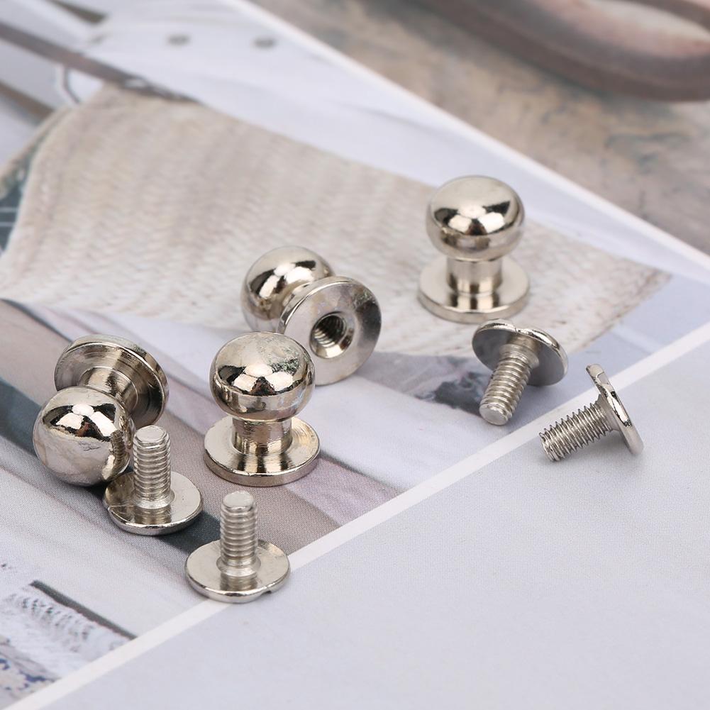 20PCS 9 x 8mm DIY Copper Rivets Round Head Nipple Nail Bag Shoes Accessories for LeatherSilver 9 x 8mm