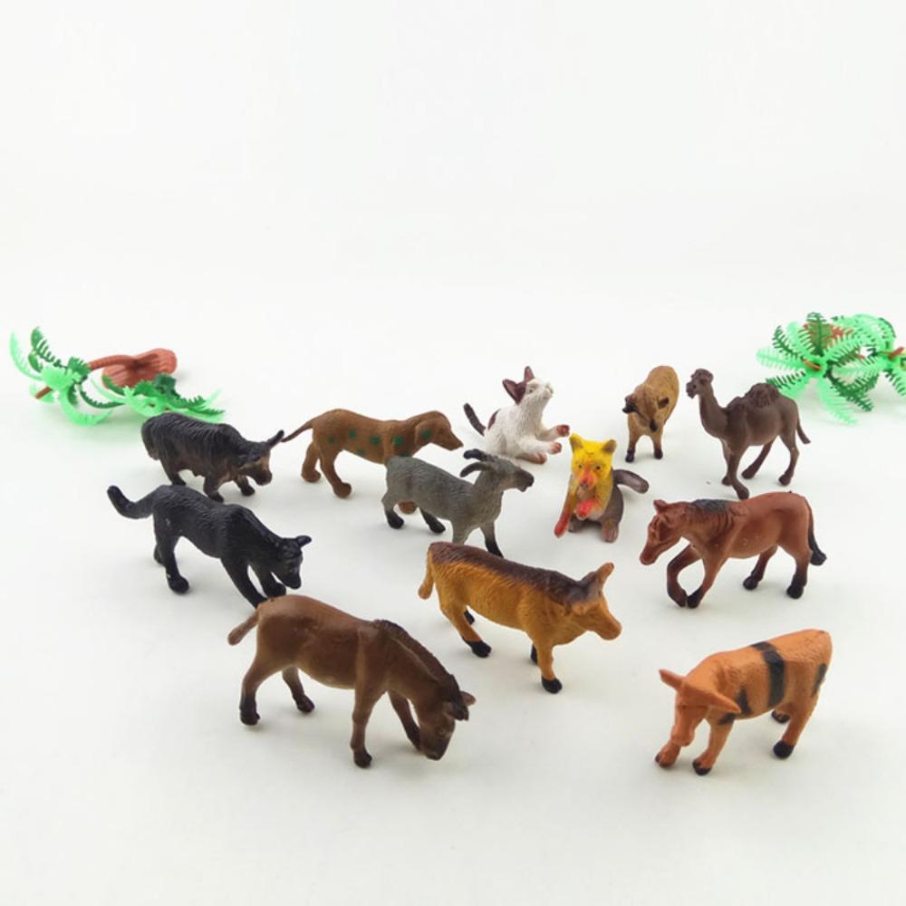 12PCS Multicolor Mini Dinosaur Action Figure Mini Realistic Model Safari Animal Toys  Early Learning