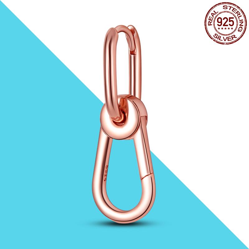 925 Silver Me Series Eye Medallion Pendant Charms for Bracelet Necklace DIY Link Earring Styling Two-ring Connector Jewelry